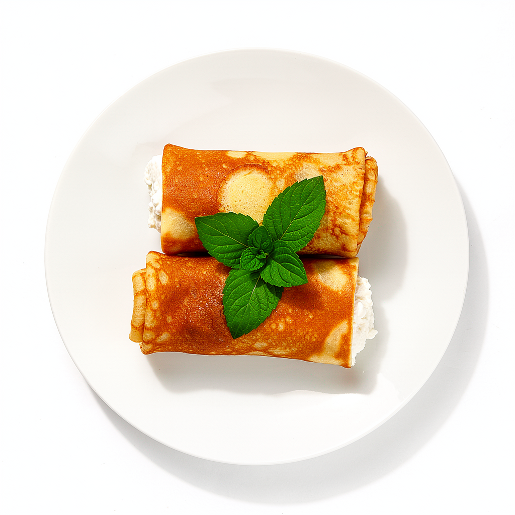 Cienkie naleśniki z serem wiejskim